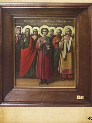 Старинная икона  "Избранные Святые"